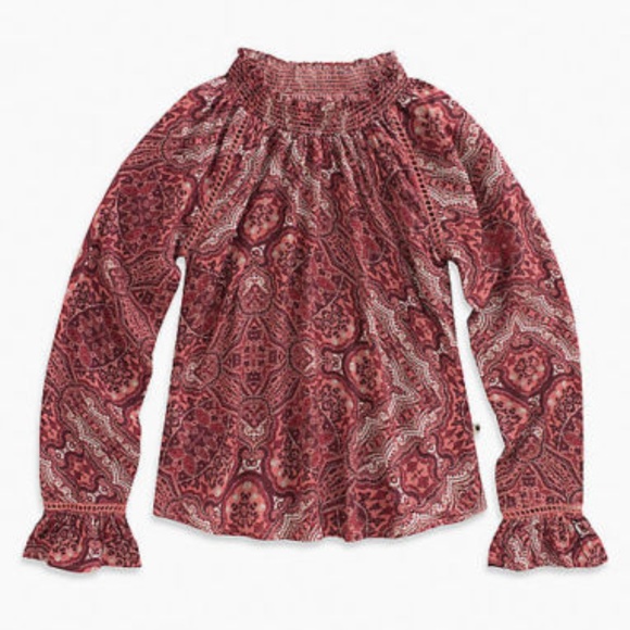 Lucky Brand Other - Lucky Brand Top Girls Skylar Smocked Peasant M L